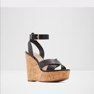 Aldo Black Helena Wedges